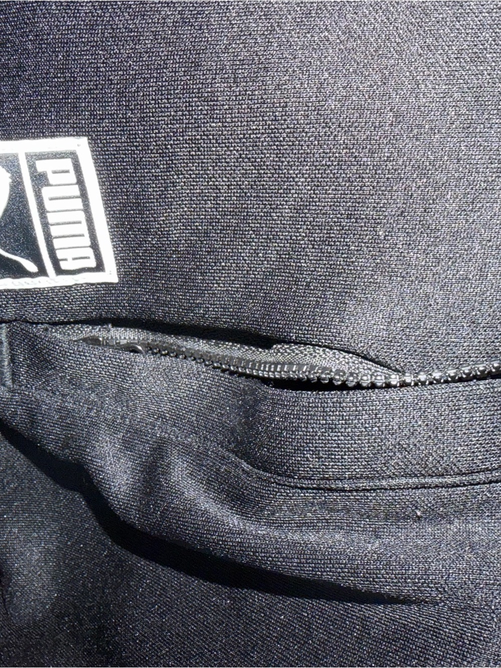 Puma Black Jacket with Red Accents and White Stripes - Picture 6 of 15